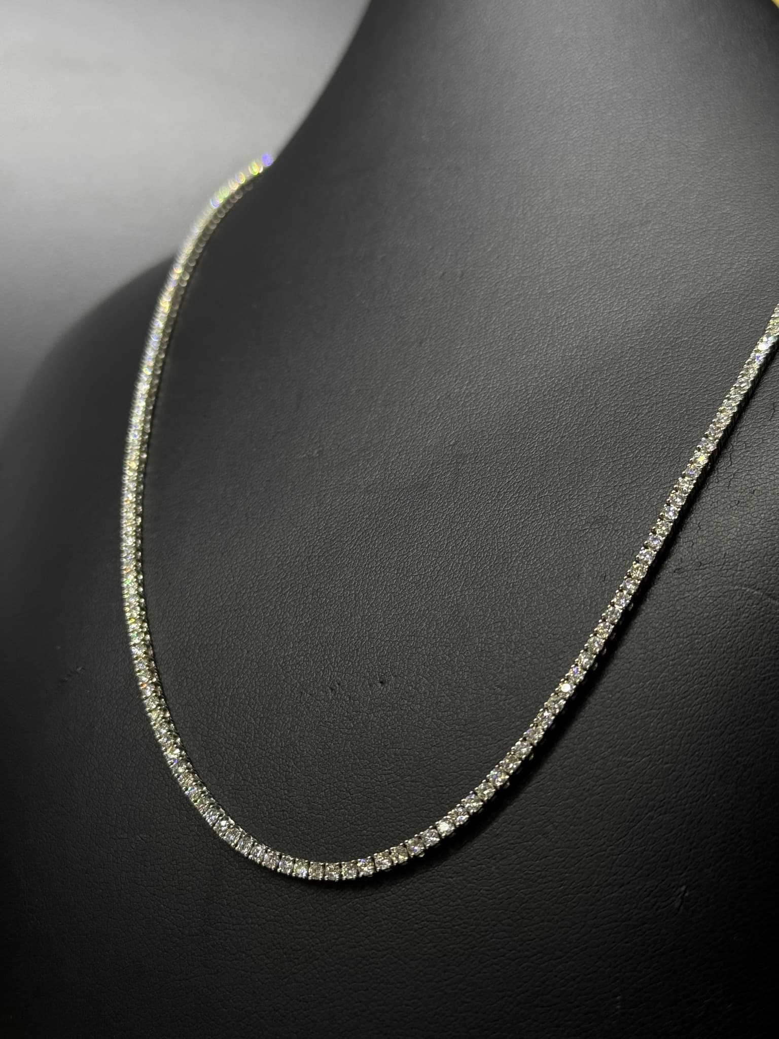 Luxzen Tennis Chain · White Gold · 14 — photo 3